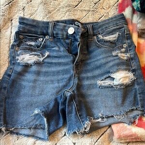 American Eagle Outfitters Ripped Blue Jean Shorts